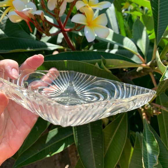 Glass Dish Cool Art Deco Swirl Sonic Wave Pattern Antique - Picture 5 of 7